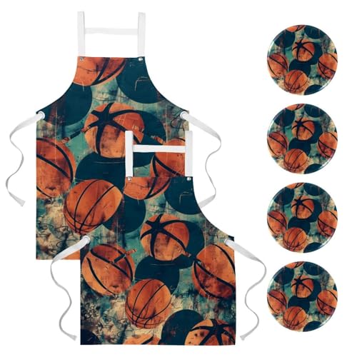 Tablier de serveuse multicolore pour restaurant bistrot et pâtisserie maison