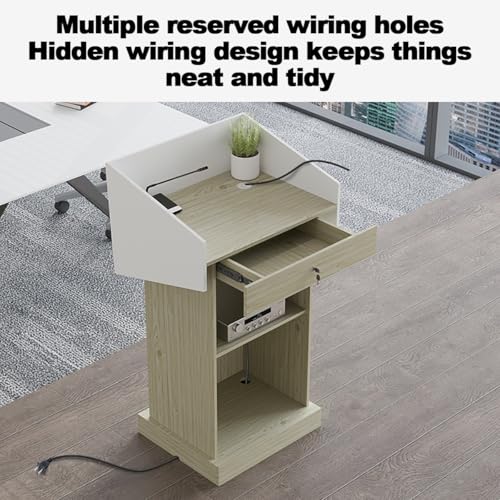 Atril portátil con ruedas ajustable gris de 117 cm para conferencias 4