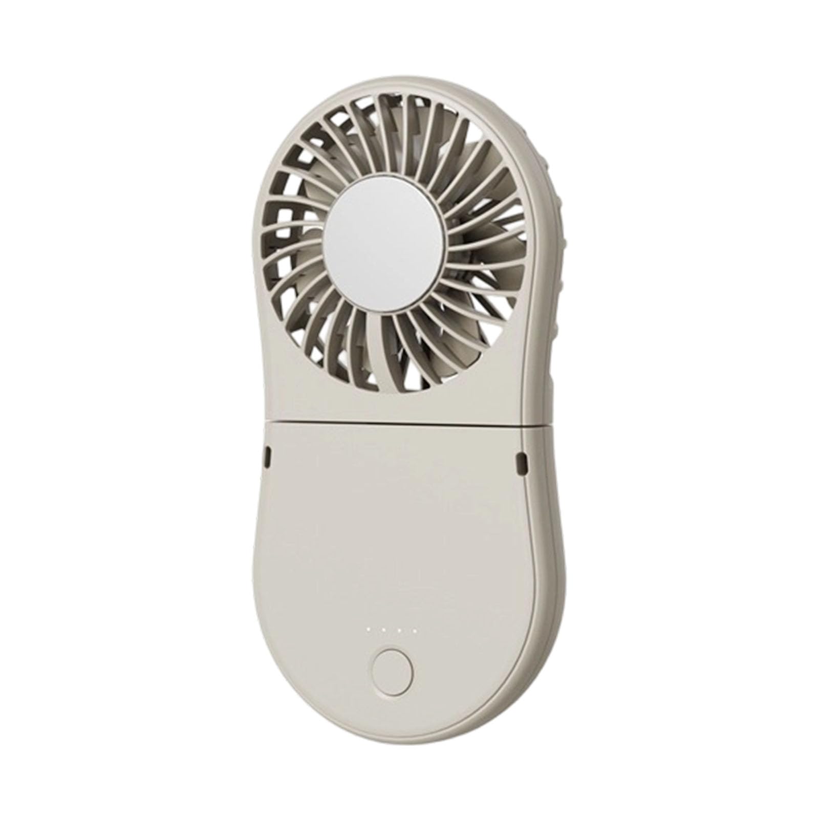 Uqezagpa Apricot Rechargeable Small Folding Fan With Chilling Feature 1.5 Hours Cooling Time Perfect For Hot Weather Compact Foldable Handheld Desk Fan