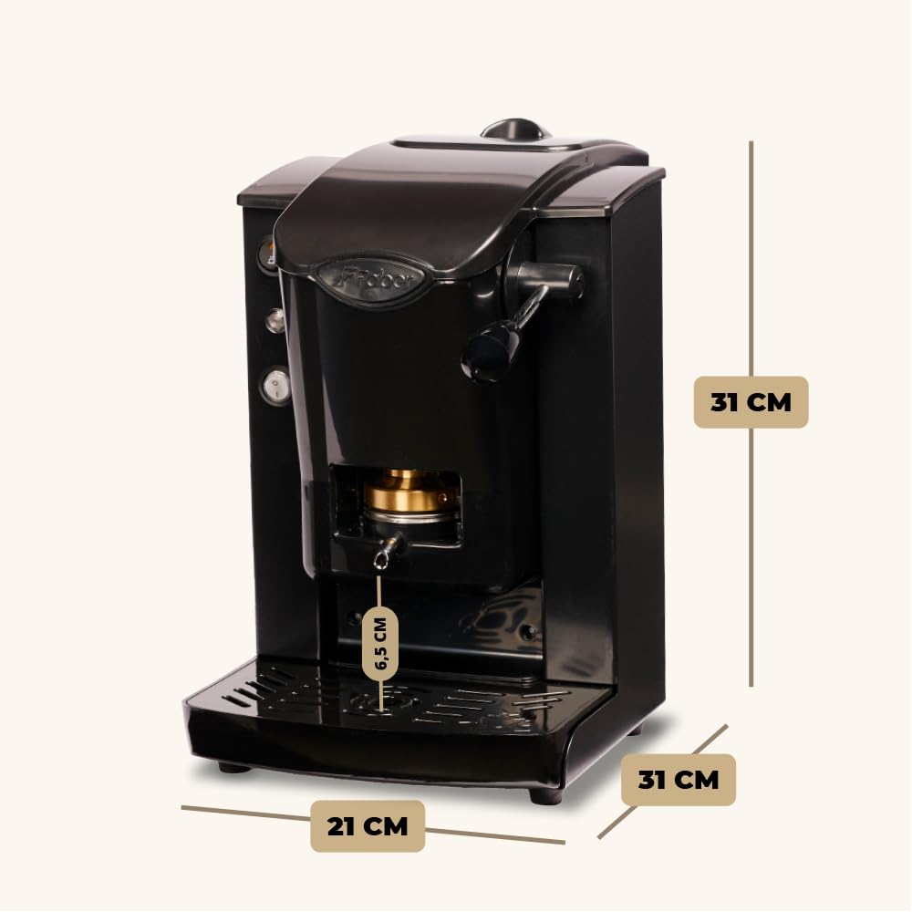 FABER COFFEE MACHINES POD Coffee Machine 44 mm Adjustable Brass Pad Press SCHWARZ
