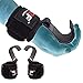 R2F Ganci Sollevamento Pesi Cinghie Bodybuilding Gancio Imbottitura Neoprene Fitness Crossfit Powerlifting Trazioni Allenamento Weight Lifting Hook Guanti Support Polso Palestra