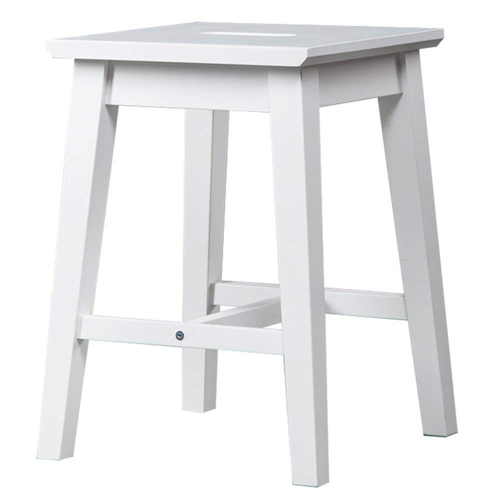 Tabouret de bar en bois massif au design épuré et stable pour îlot de cuisine