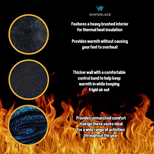 Brushed Thermal Socks, 2 Pairs Mens Premium Warm Winter Thick Heavy Duty Cushioned Crew Sock3