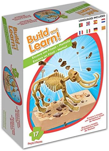 Miniatura 2 de Science4you - Kit de excavación de fósiles de mamut para niños mayores de 6 años - Excava y monta 17 fósiles de mamut - Kit de excavación de