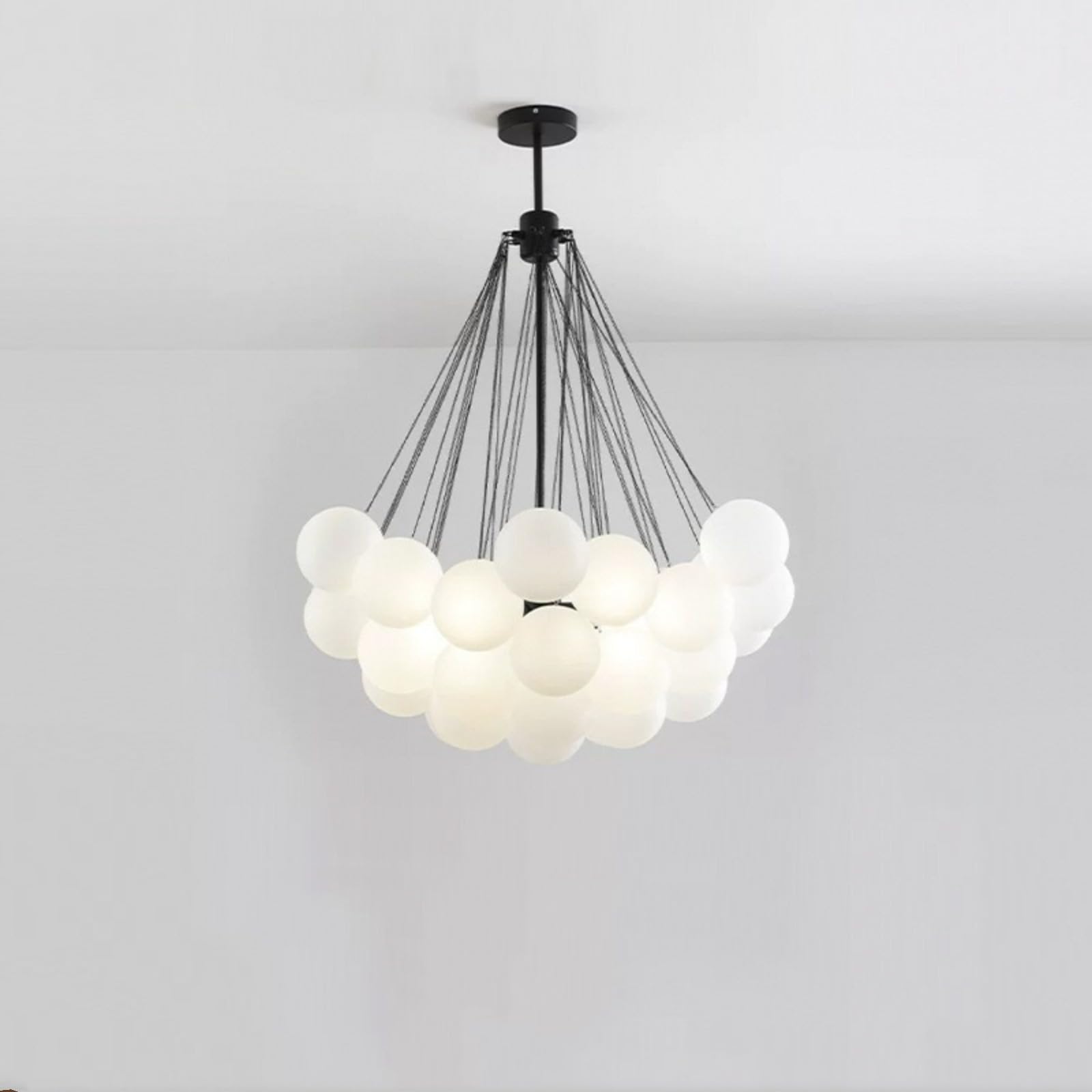 QZGTDMYG 19 Light Pendant Light, Black Adjustable Ceiling Pendant Light, Industrial Vintage Hanging Light Ceiling Light for Dining Room, Kitchen Island