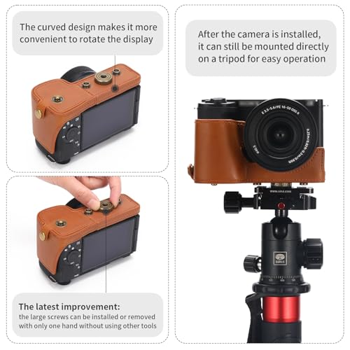 Funda para Sony ZV-E10 II en cuero PU premium miniatura 6