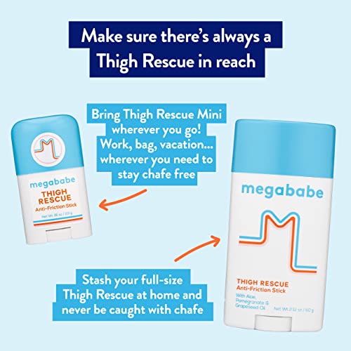 Megababe Anti-Chafe 2-Piece Bundle - Thigh Rescue Anti-Chafe Stick 2.12 oz & 0.81 oz Travel Size image 5