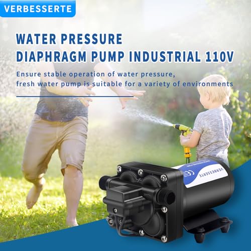 Verbesserte Rv Fresh Water Pump 110V Water High Pressure Increase Booster Pump For Home Irrigation 5.5Gpm 75Psi Marine Boat Washdown Pump Diaphragm On Demand Water Pump For Yard Garden Camp Yacht thumb #1