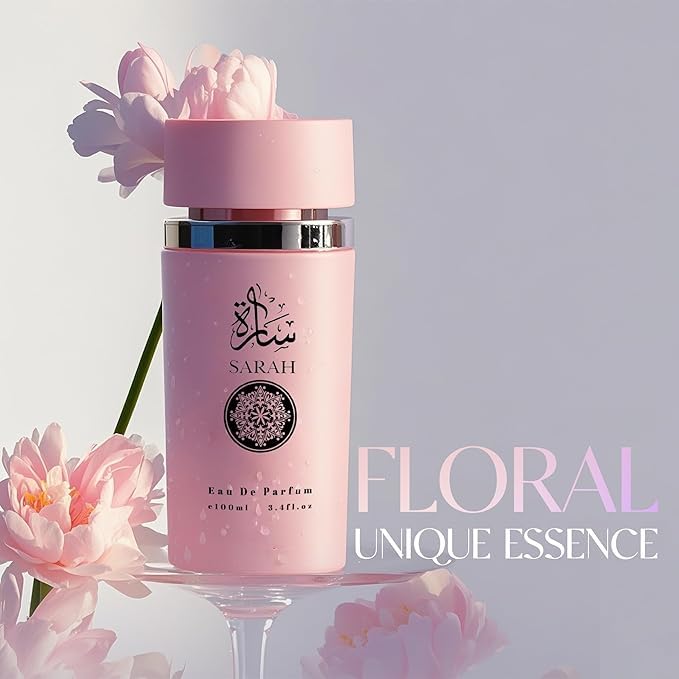 SARAH CANDY & SARAH FUCHSIA Perfume Set for Women - Floral, Fruity & Sandalwood, Musk Fragrance Combo Gift Set 3.4 fl oz Each EDP for Daily Use (2 PACK). - Image 6