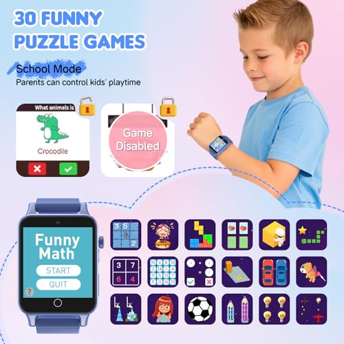 Image of Kids Smart Watch Toys for Boys Age 5-12, 30 Games HD Touchscreen Watch for Kids, Audiobook, Alarm Clock, Alarm Clock, Learn Card, Music Player, Educational Toys Birthday Gifts for Boys Ages 5 6 7 8 9