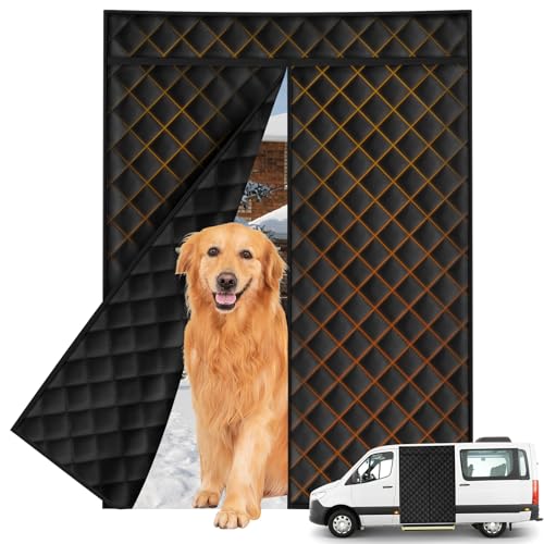 Cortina Térmica para Puerta Compatible con Mercedes-Benz Sprinter/VW Crafter Standard Roof, Engrosada Cálida Magnética para Puerta Lateral para Ducato/Peugeot Boxer/C-itroen Jumper/Movano