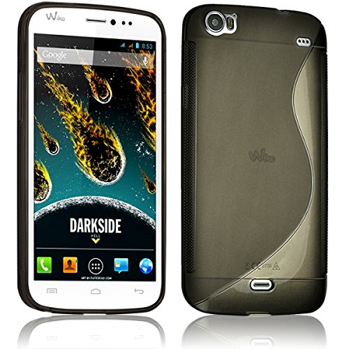 Seluxion - Housse Coque Etui S-Line Couleur Fumée pour Wiko Darkside + Film de Protection