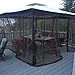 MASTERCANOPY Patio Gazebo Mosquito Netting Screen Walls (10x12, Brown)