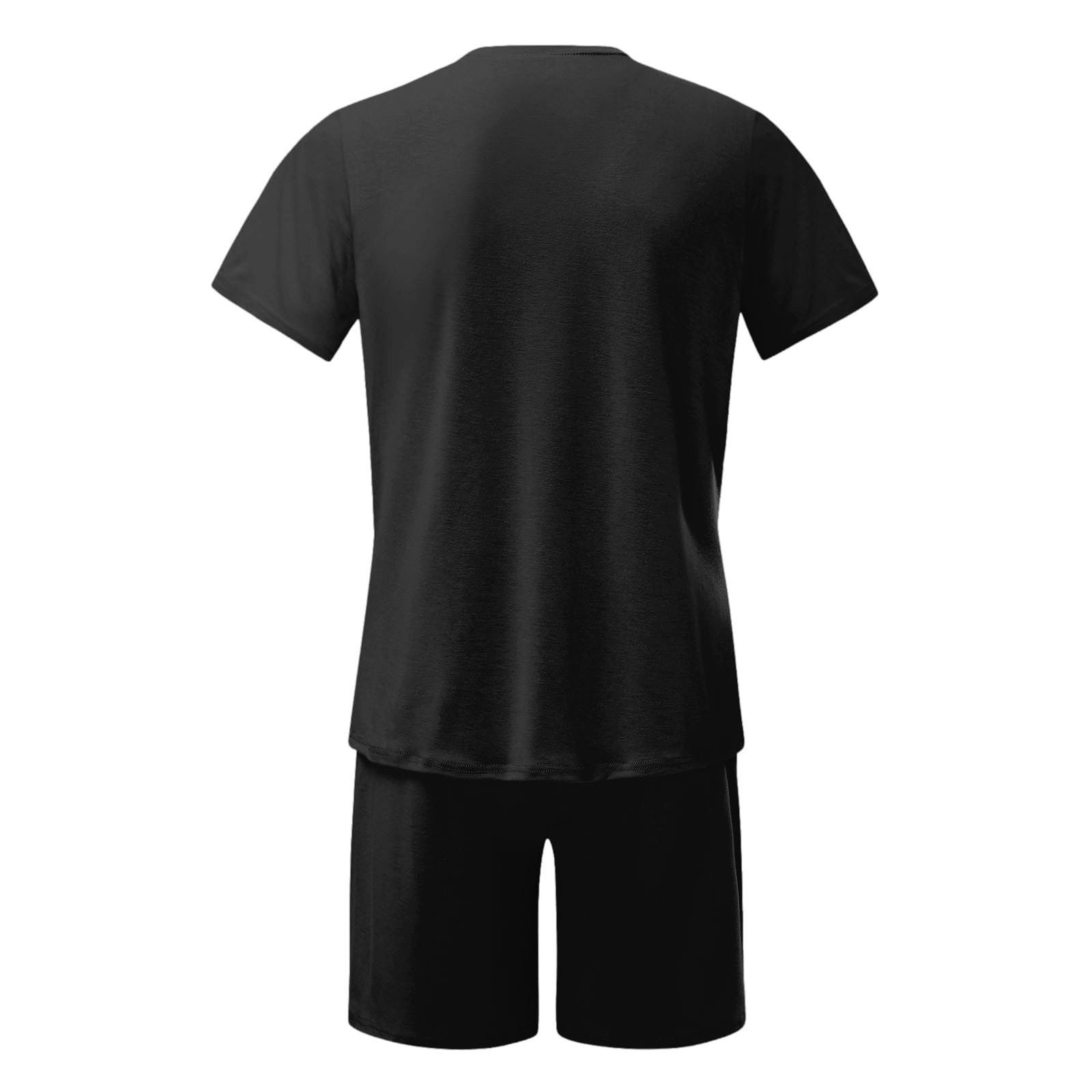 Chándal Deportivo Corto para Hombre 2 Piezas Conjunto de Chándal Camiseta + Pantalones Cortos Cómodo Transpirable Verano Traje de Deportivo Hombre Completo Chandal para Fútbol Baloncesto Tenis Jogging