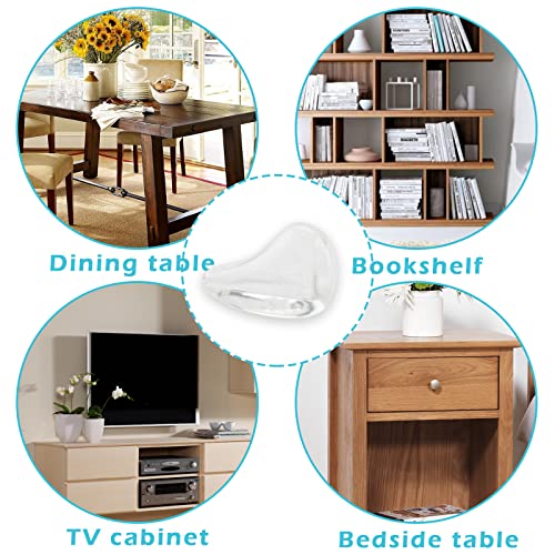 Image of 10 Pack Corner Protector,Furniture Corner Guard,Water Drop Shape Corner Protector Cover Baby Protective Table Corner Protector, Soft and Transparent, Covers Sharp Furniture and Table Edges
