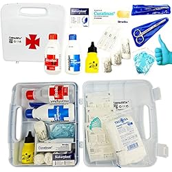 Maletin Primeros Auxilios Precios DEPALMERA Pharma? Botiquin Primeros Auxilios Emergencia Maletin Completo Homologado Indicado para Autocares, Ambulancias, Protección civil, Policia, Viaje, Coche, Casa, Acampada, Autocaravana.