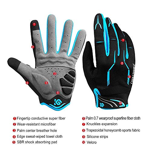Cool Change Full Finger Bike Gloves Unisex Outdoor Touch Screen Cycling Gloves Road Mountain Bike Bicycle Gloves