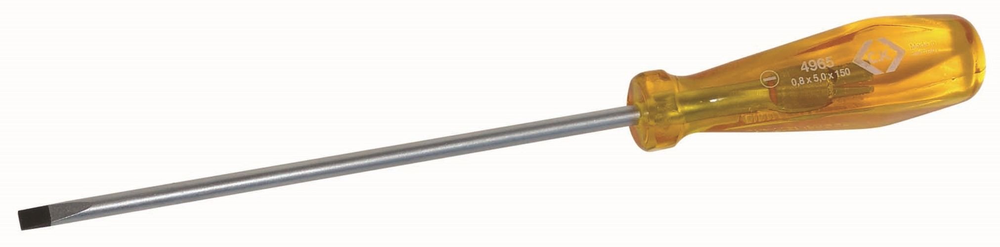 C.K T4965 12 Parallel Tip Slotted Screwdriver, Black, 6 x 300 mm
