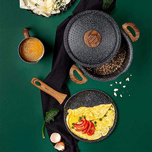 Foto von NAVA Pfanne Bratpfanne NATURE mit Granitbeschichtung für Pfannkuchen Omeletts 24 cm für Gasherde Induktion