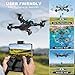 Drone with Camera, Foldable Drone for Beginners with 1080P Camera, Upgrade Altitude Hold, Circle/Rotating/Waypoint Fly, 3D Flip, One Key Start, 3 Speed Mode, 2 Batteries