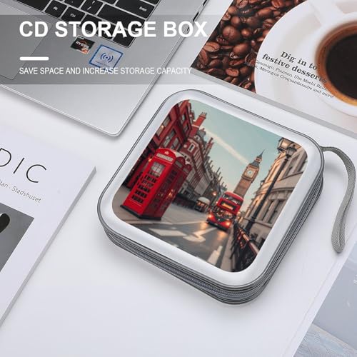 Bolsa de plástico duro para 40 CD con protección antigolpes y cremallera de seguridad 5