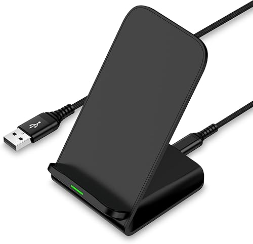 Cargador inalámbrico Samsung de 15 W, soporte de carga rápida para Samsung Galaxy S24 S23 Ultra S22 Plus S21 S20 S10 S9 S8 Note20, estación de carga