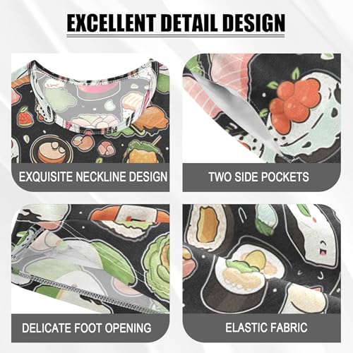 Sushi Food Pajama Set Pajamas Sleepwear Nightwear Loungewear Clothes Set B04037624