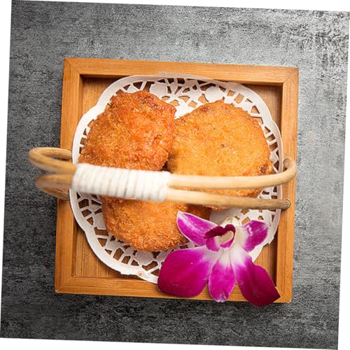 Plato para sushi de bambú con asa estilo japonés miniatura 4