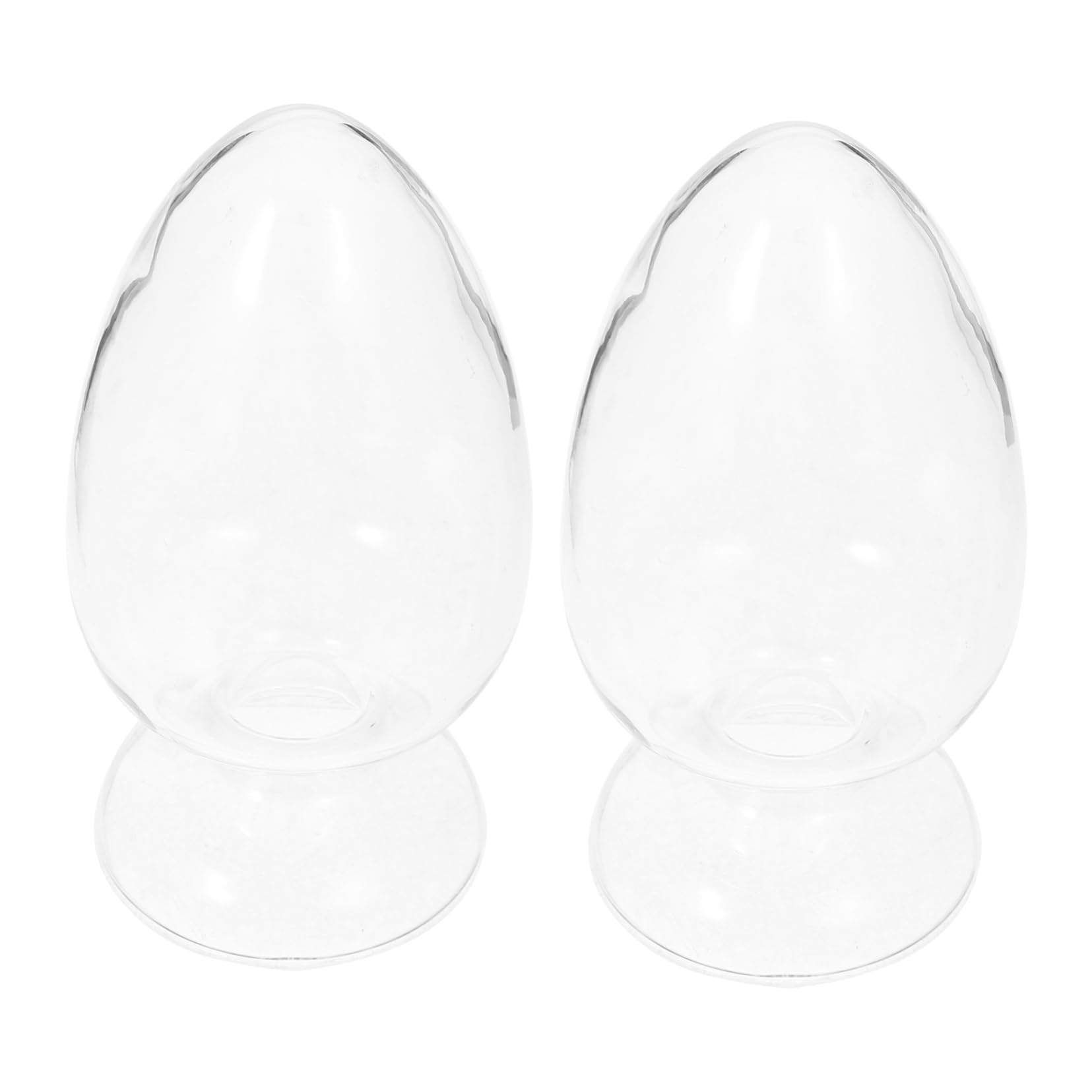 MAGICLULU 2Pcs Conical Glass Storage Bottles Display Bottles with Sealing Plug Transparent Glassware for Organizing and Exhibiting Design for Home and Lab