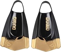Vista 2 de Arena Unisex Adult Powerfin Pro Swim Training Fins Men and Women Silicone Short Blade Flippers Left-Right Custom Design, Sizes 4.5-13.5