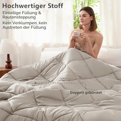 CozyLux Bettdecke 240x260 cm Leinen für 4 Jahreszeiten – Ansicht 2
