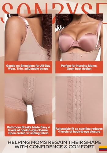 Image of Sonryse Fajas Colombianas Postparto Cesarea Postpartum Girdle Underwear for Women High Compression Stage 2 Faja