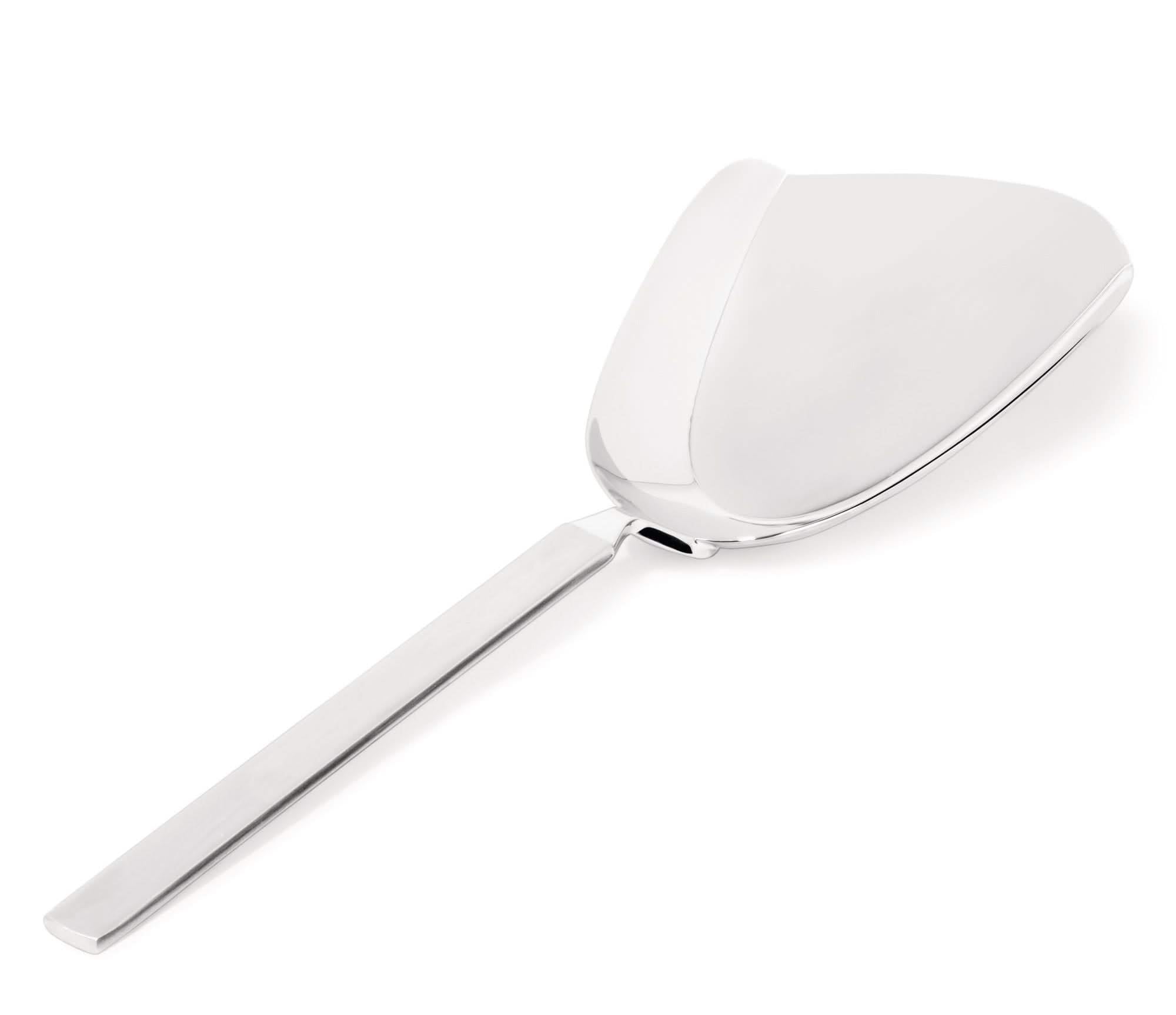 Alessi "Dry", łyżka do risottos ze stali nierdzewnej, błyszcząca, polerowana, z matowym uchwytem
