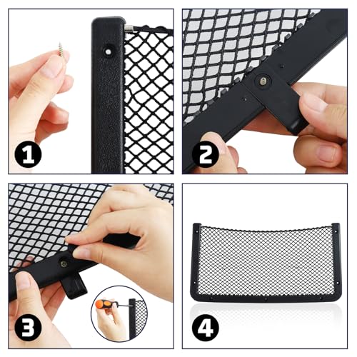 Filet de rangement de coffre à volume élevé 4 PCS auto - 4