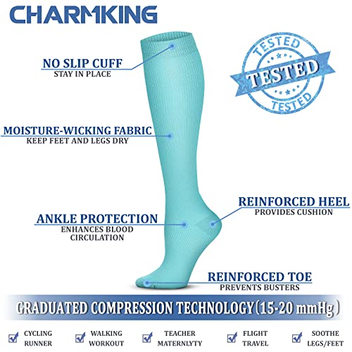 Image of Copper Compression Socks (3 Pairs), 15-20 mmhg is BEST Athletic & Medical for Men & Women, Running, Flight, Travel, Nurses - Boost Performance, Blood Circulation & Recovery