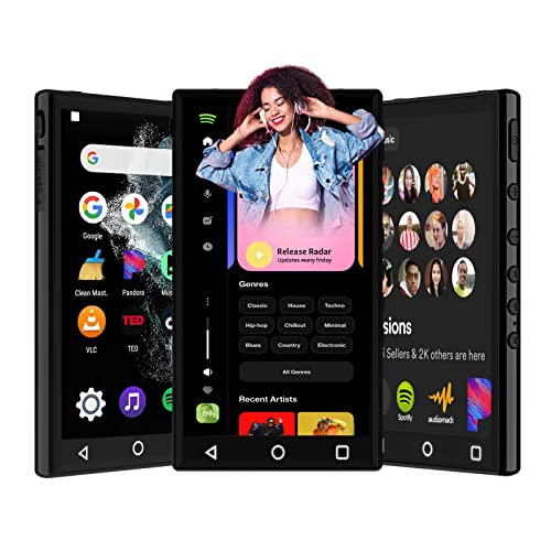 Yeoodop 64Gb (Free 64Gb Card) 4.3" Mp3 Player With Bluetooth And Wifi, Android Streaming Mp4 Player With Spotify, Portable Hifi Sound Digital Audio Player With Speaker, With Support App Download #TOP26