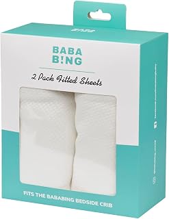 BABABING - Pack of 2 Crib Sheets, Soft Bamboo Bedding for Cribs and Cribs, Great for Baby Sensitive Skin - Fits Bed Bed Mattress (2)