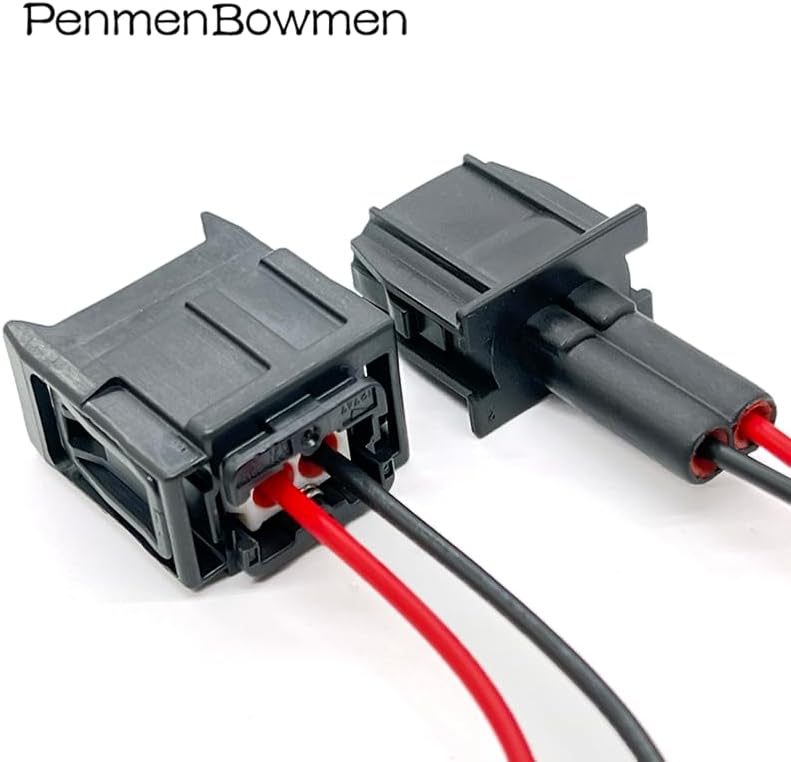 2 Pin Auto Diesel Fuel Injector Plug Waterproof Fuel Pump Electronic Connector With Cable For Toyota 7287-1495-30 90980-12747 - (Color: 2Pin Male, Package: 20 Pcs)