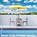 AreShark 7.5FT Patio Umbrella Table Market Umbrella with 6 Sturdy Ribs, Button Tilt/Crank Heavy-Duty Round Outdoor Umbrellas for Garden, Deck, Backyard,and Pool, Yellow