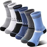 Sandsuced Kids Boys Socks Athletic Sport Basketball Youth Crew Cotton Soft Breathable Gift Outdoor Socks 6 Pairs Stocking Stuffers 3 4 5 6 7 8 9 10 11 12 13 14 years(Assorted Stripes,9-15 Years)