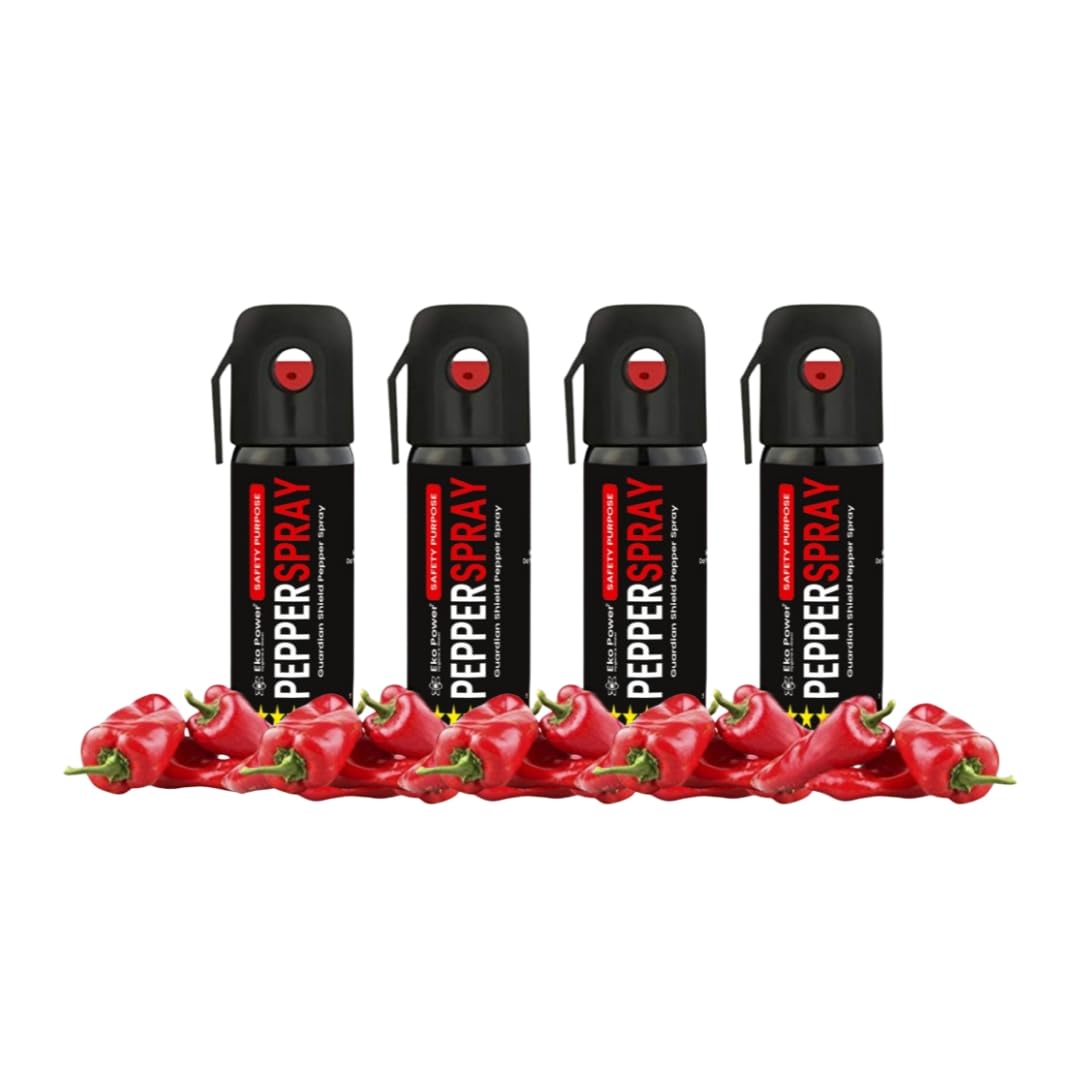 Pepper Spray for Women Safety | Long 15 Feet Range | 50-55 Shots | Organic Product | (Pack of 4)