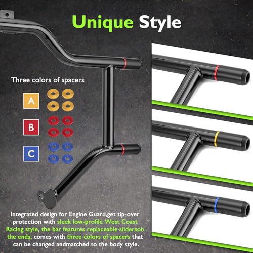 Mofun Engine Guard Crash Bar Fit for Harley Touring 1997-2008, Gloss Black by Mofun - Used condition - Image 4
