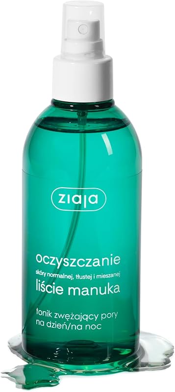 Tônico facial Ziaja com extrato de árvore de manuka, 200 mL