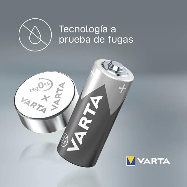 Varta Varta Pila de botón alcalina de 12 V Electronics V23GA, pilas de botón en un blíster original de 2 unidades, plateado in use