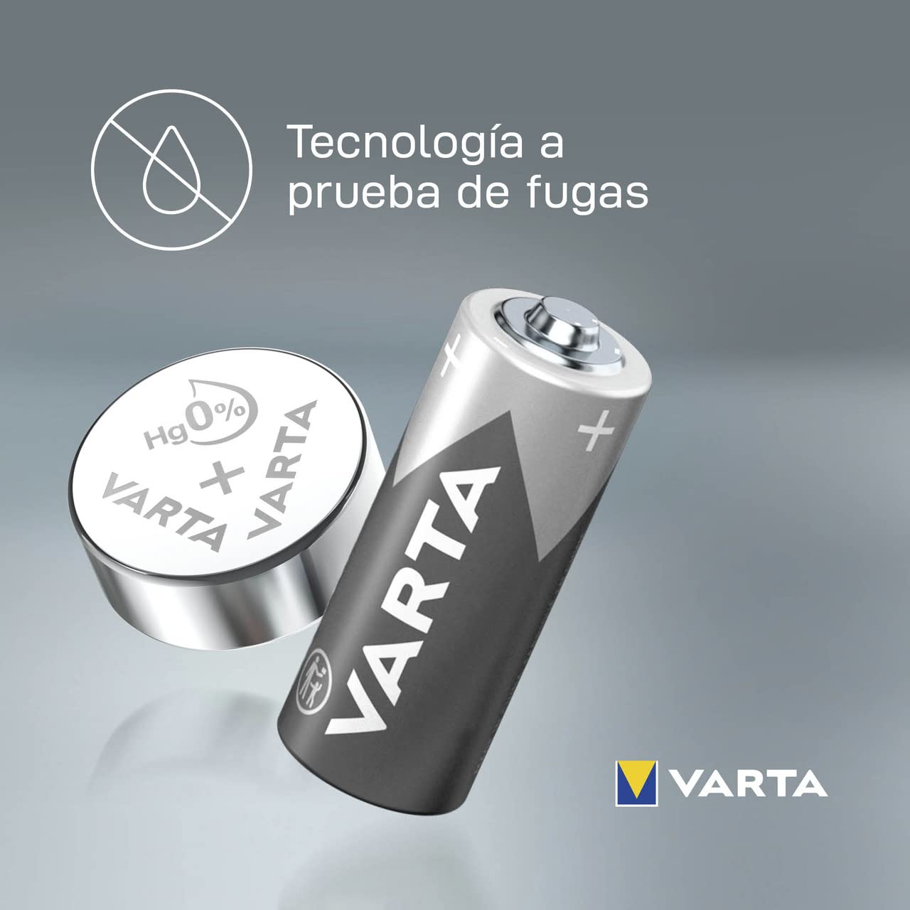 Varta Varta Pila de botón alcalina de 12 V Electronics V23GA, pilas de botón en un blíster original de 2 unidades, plateado in use