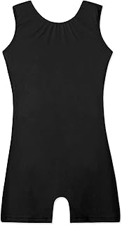 Nymphperi Girls Gymnastics Leotards Toddler Sleeveless Tank Biketards Tumbling Dance Unitards for Kids Class Training