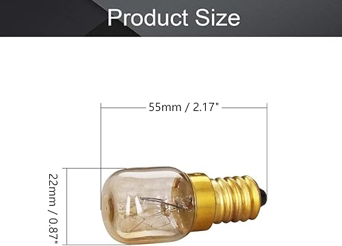Miniatura 4 de Othmro 3 bombillas de microondas 220-240 V 220 bombillas de microondas E14, 2700 K blanco cálido bombilla de repuesto de electrodomésticos,