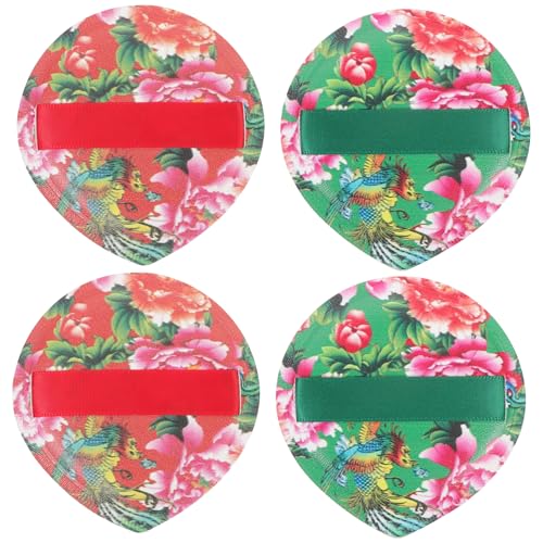 LIFKOME 4pcs Makeup Powder Teardrop Shape Soft Durable for Foundation Face Powder Natural Makeup Look