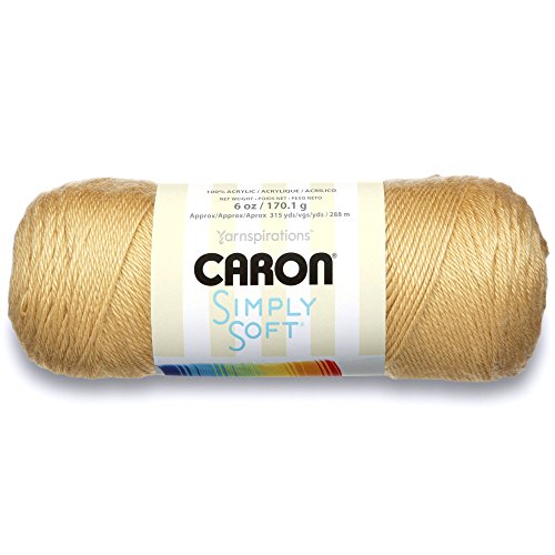 Caron Simply Soft Collection Yarn, 6oz, Gauge 4 Medium Worsted, 100% Acrylic - Autumn Maize - Machine Wash & Dry