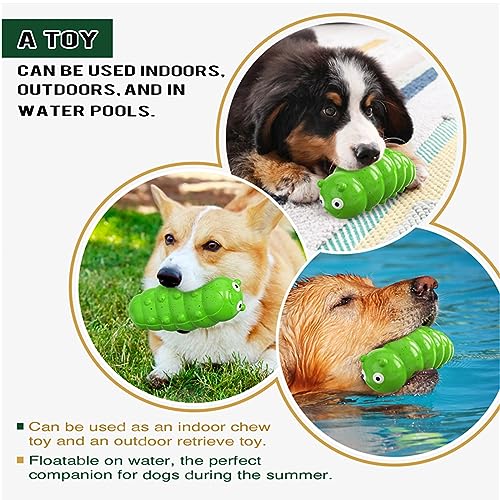 GUIASIPULE Unzerstörbar Quietschen Hundespielzeug für Aggressive Kauer, Lebensmittelqualität Material Hund Kauspielzeug, Tough Durable Hundespielzeug für Mittelgroße große Rasse (Grünere)